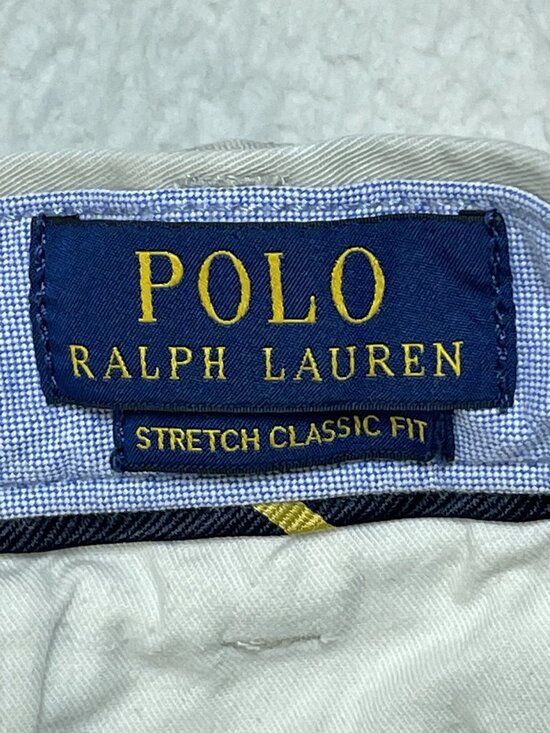 Polo Ralph Lauren Chino Shorts Mens 40 Tan Stretch Classic Fit Cotton Twill - Picture 7 of 11